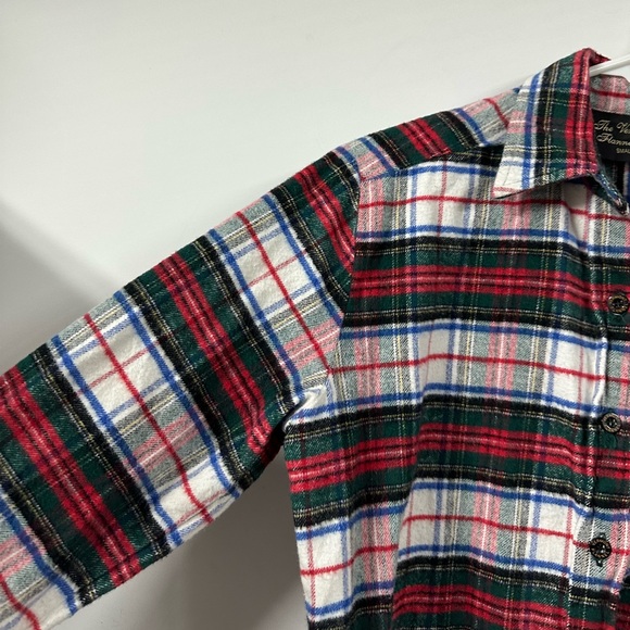 The Vermont Flannel Company Shirt Small Red Green Plaid Button Made in USA - Picture 5 of 8